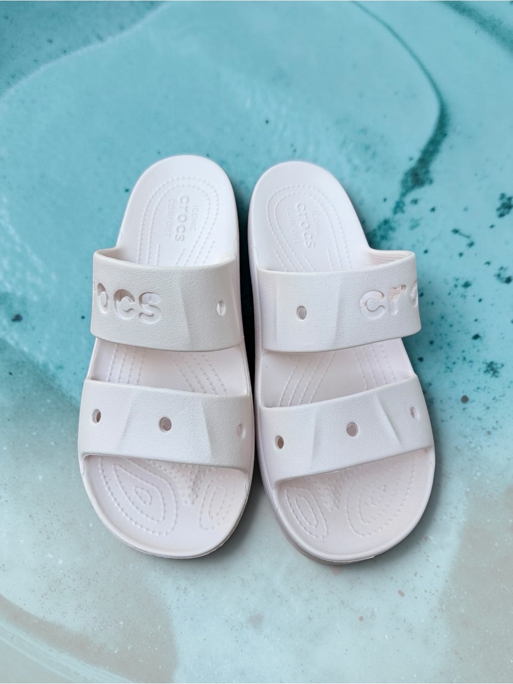 Crocs Adult Unisex Baya Platform Slide Sandal Barely Pink